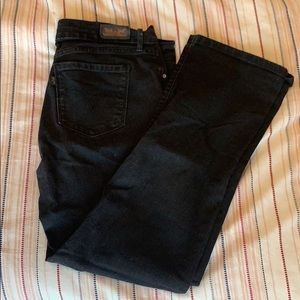 Black Levi Straight Leg Jeans